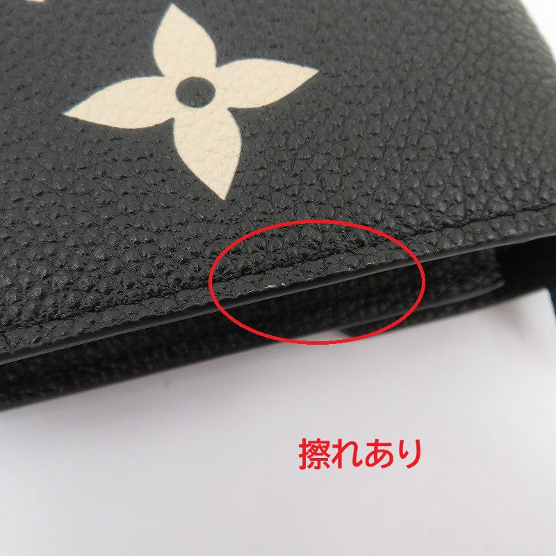 LOUIS VUITTON | ルイ・ヴィトン ポルトフォイユ・ヴィクトリーヌ バイカラー モノグラム アンプラント 三つ折り財布 M80968 ブラック【瀬戸大橋店】