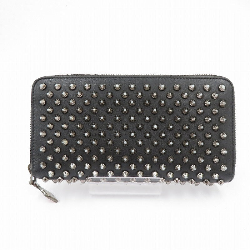 Christian Louboutin | クリスチャンルブタン パネトーネ スパイクスタッズ 長財布 1185059 ブラック【瀬戸大橋店】