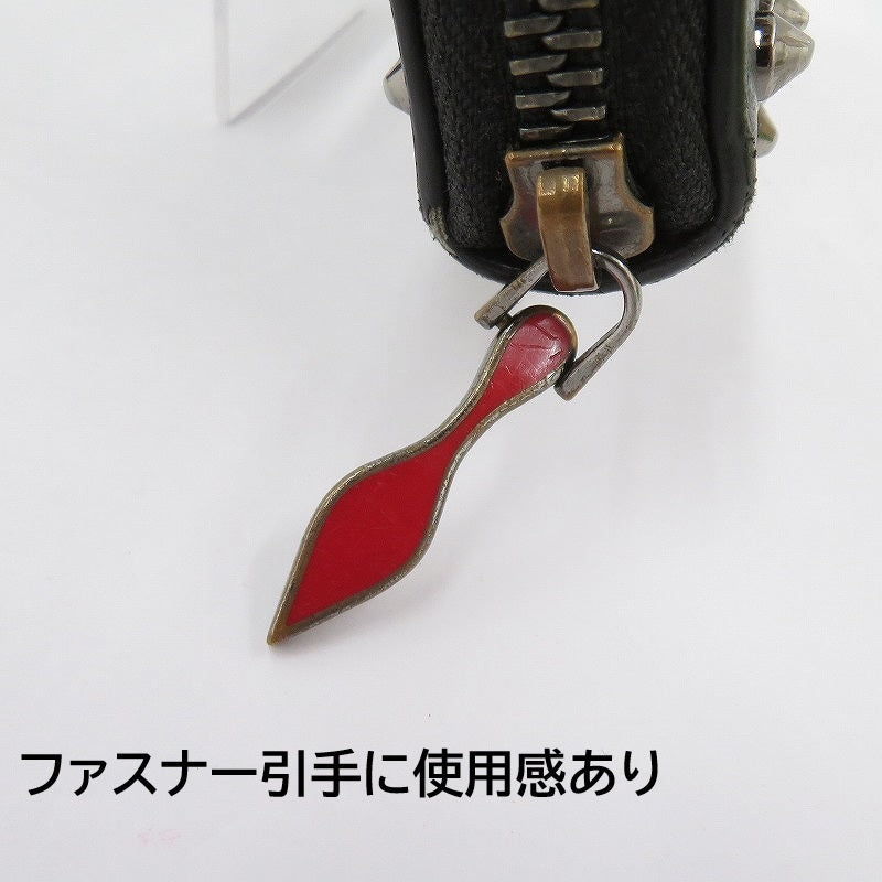 Christian Louboutin | クリスチャンルブタン パネトーネ スパイクスタッズ 長財布 1185059 ブラック【瀬戸大橋店】