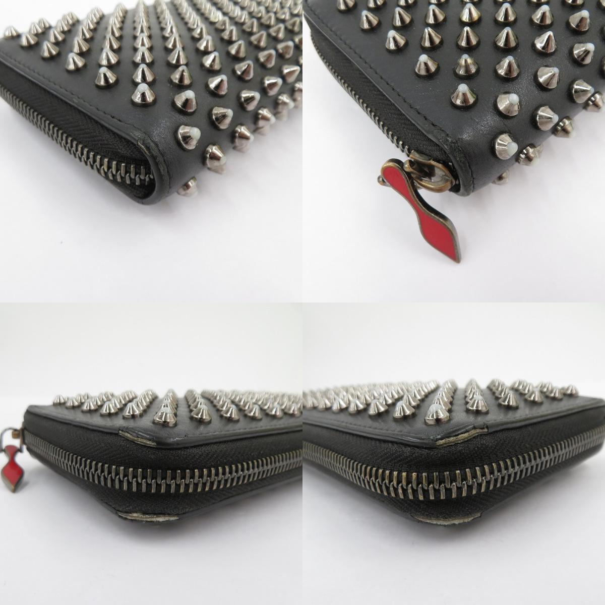Christian Louboutin | クリスチャンルブタン パネトーネ スパイクスタッズ 長財布 1185059 ブラック【瀬戸大橋店】