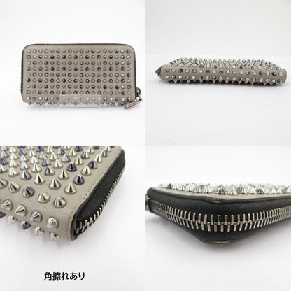 Christian Louboutin | クリスチャンルブタン パネトーネ スパイクスタッズウォレット 長財布 グレー【瀬戸大橋店】