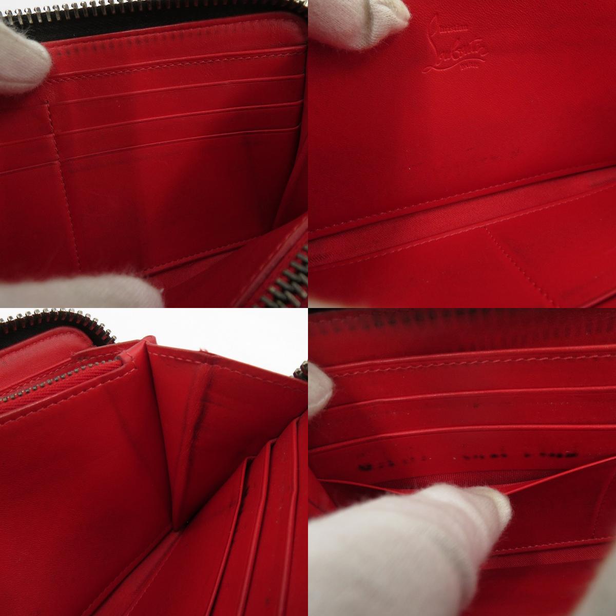 Christian Louboutin | クリスチャンルブタン パネトーネ スパイクスタッズウォレット 長財布 グレー【瀬戸大橋店】