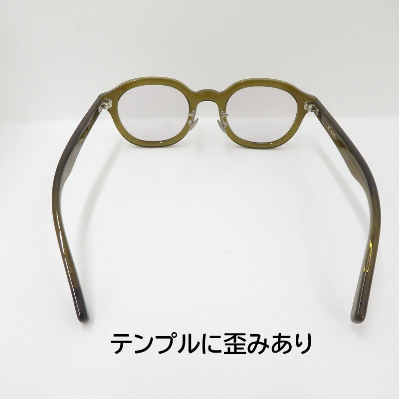 BLANC.. 伊達眼鏡 メガネ B0043 サイズ：47□23 145 カーキ【瀬戸大橋店】