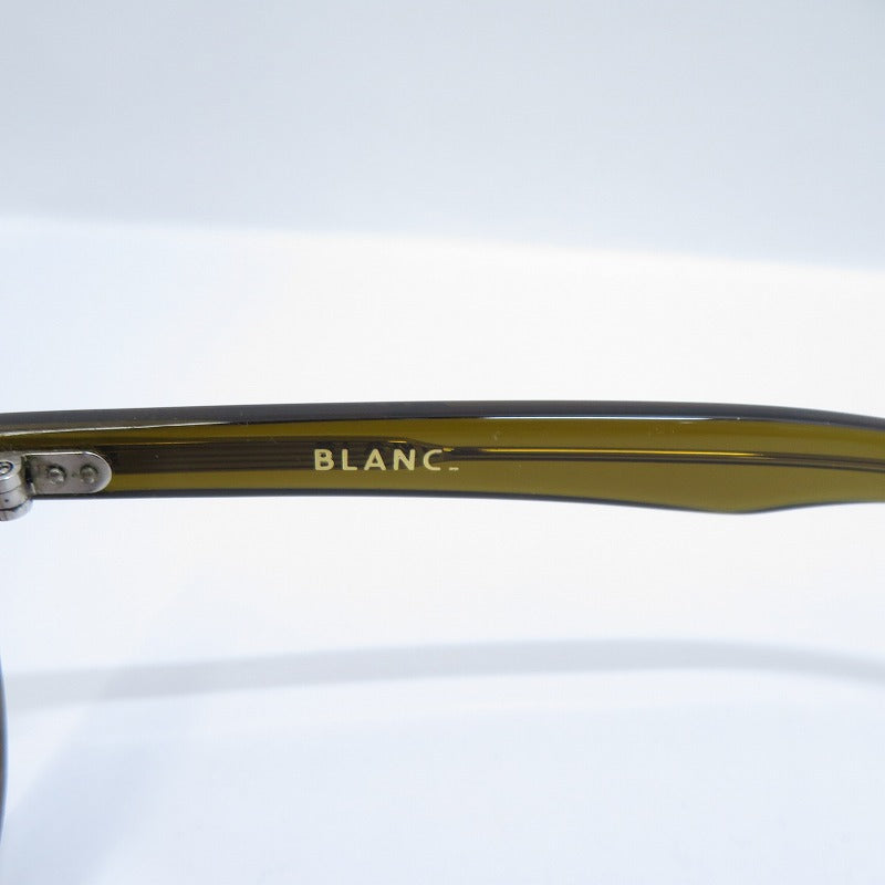 BLANC.. 伊達眼鏡 メガネ B0043 サイズ：47□23 145 カーキ【瀬戸大橋店】