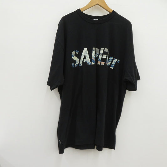 SAPEur | サプール The Great Wave 半袖Ｔシャツ A0024-418 ブラック サイズ：XXL【瀬戸大橋店】