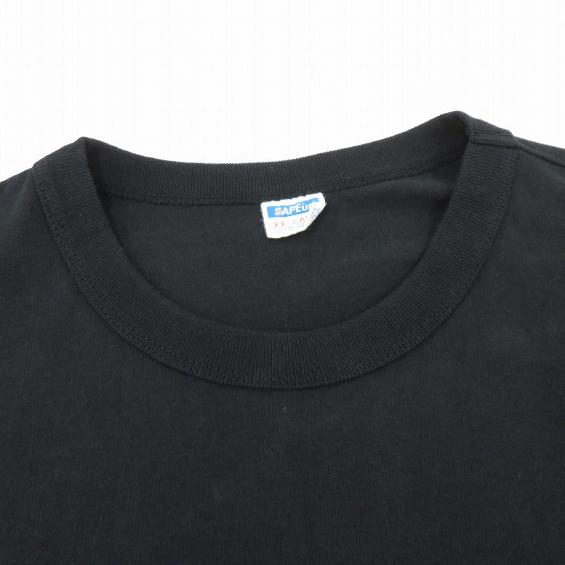 SAPEur | サプール The Great Wave 半袖Ｔシャツ A0024-418 ブラック サイズ：XXL【瀬戸大橋店】