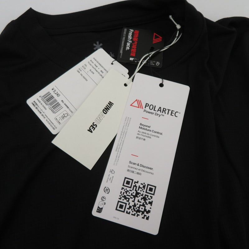 WIND AND SEA | ウィンダンシーウインダンシー Snow Peak Polartec Power Dry Wide T-Shirt 半袖Ｔシャツ WDS-C-SNP-26-Q3-CS-02 ブラック サイズ：L【瀬戸大橋店】