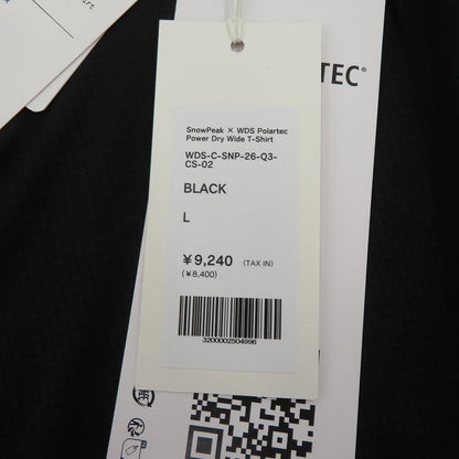 WIND AND SEA | ウィンダンシーウインダンシー Snow Peak Polartec Power Dry Wide T-Shirt 半袖Ｔシャツ WDS-C-SNP-26-Q3-CS-02 ブラック サイズ：L【瀬戸大橋店】