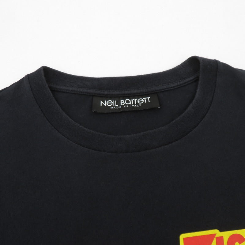 NEIL BARRETT | ニールバレット Ziggie Bear 半袖Ｔシャツ PBJT802S-P517S ブラック サイズ：M【瀬戸大橋店】