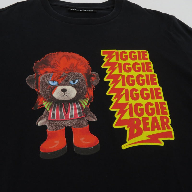 NEIL BARRETT | ニールバレット Ziggie Bear 半袖Ｔシャツ PBJT802S-P517S ブラック サイズ：M【瀬戸大橋店】