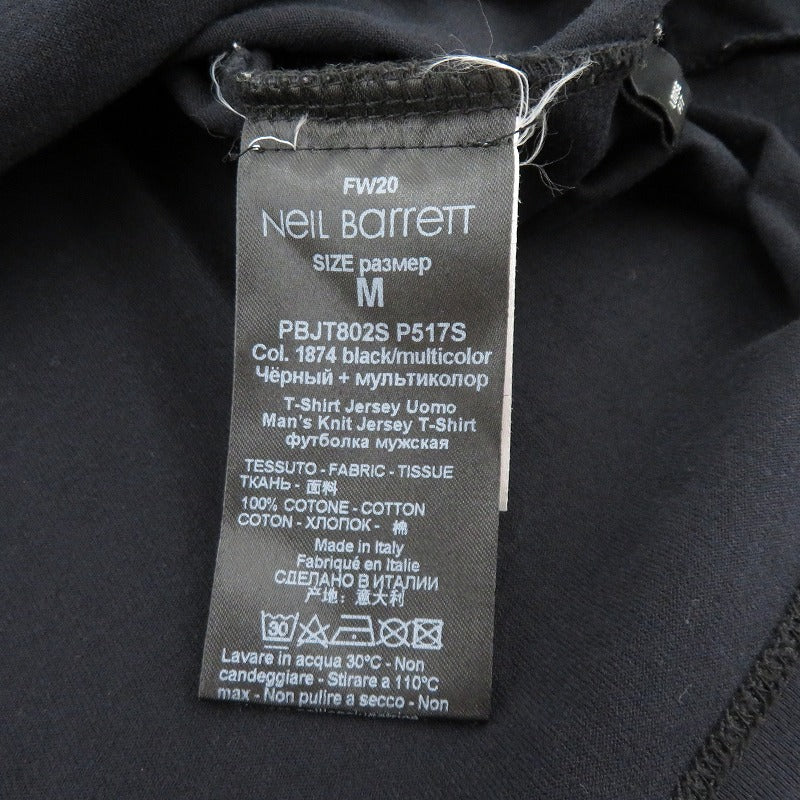 NEIL BARRETT | ニールバレット Ziggie Bear 半袖Ｔシャツ PBJT802S-P517S ブラック サイズ：M【瀬戸大橋店】