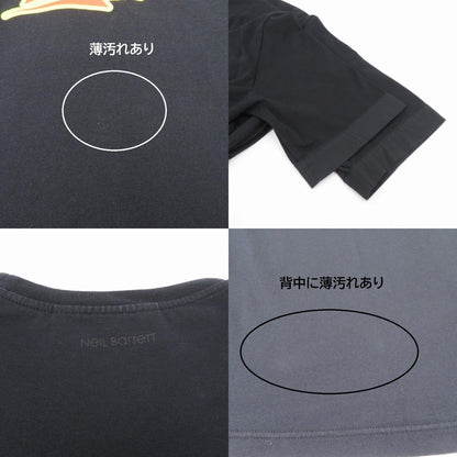 NEIL BARRETT | ニールバレット Ziggie Bear 半袖Ｔシャツ PBJT802S-P517S ブラック サイズ：M【瀬戸大橋店】
