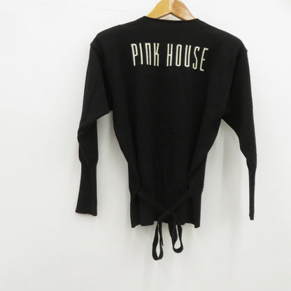 PINK HOUSE ロゴ カーディガン ブラック サイズ：不明【瀬戸大橋店】