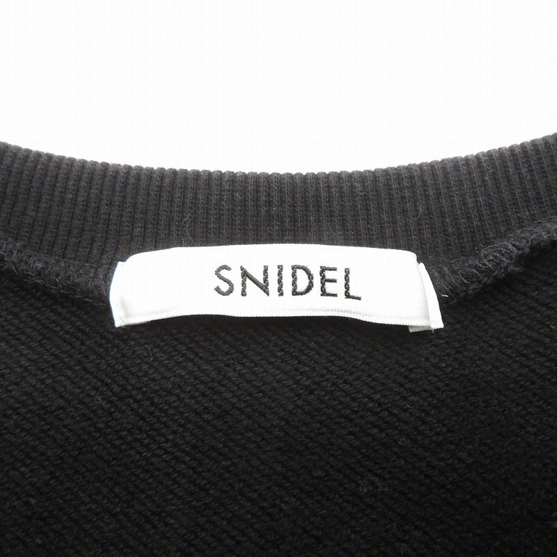 snidel | スナイデル チュールレイヤードスウェット スウェット SWCT244203 サイズ:ONE ブラック【瀬戸大橋店】