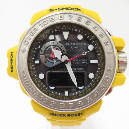 G-SHOCK | ジーショック GULFMASTER アナデジ電波ソーラー 腕時計 GWN-1000-9AJF イエロー 文字盤ブラック【瀬戸大橋店】
