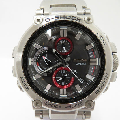 G-SHOCK | ジーショック MT-G アナログ電波ソーラー 腕時計 MTG-B1000D-1AJF シルバー 文字盤ブラック【瀬戸大橋店】