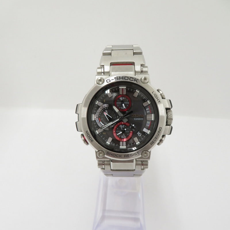 G-SHOCK | ジーショック MT-G アナログ電波ソーラー 腕時計 MTG-B1000D-1AJF シルバー 文字盤ブラック【瀬戸大橋店】
