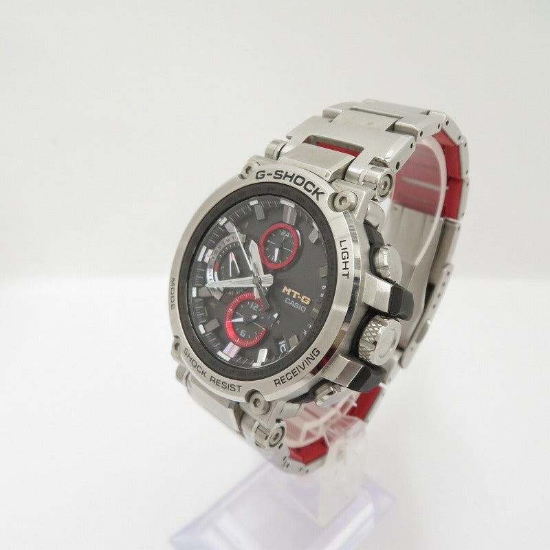 G-SHOCK | ジーショック MT-G アナログ電波ソーラー 腕時計 MTG-B1000D-1AJF シルバー 文字盤ブラック【瀬戸大橋店】