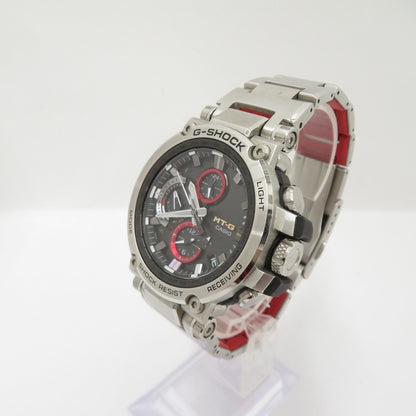 G-SHOCK | ジーショック MT-G アナログ電波ソーラー 腕時計 MTG-B1000D-1AJF シルバー 文字盤ブラック【瀬戸大橋店】