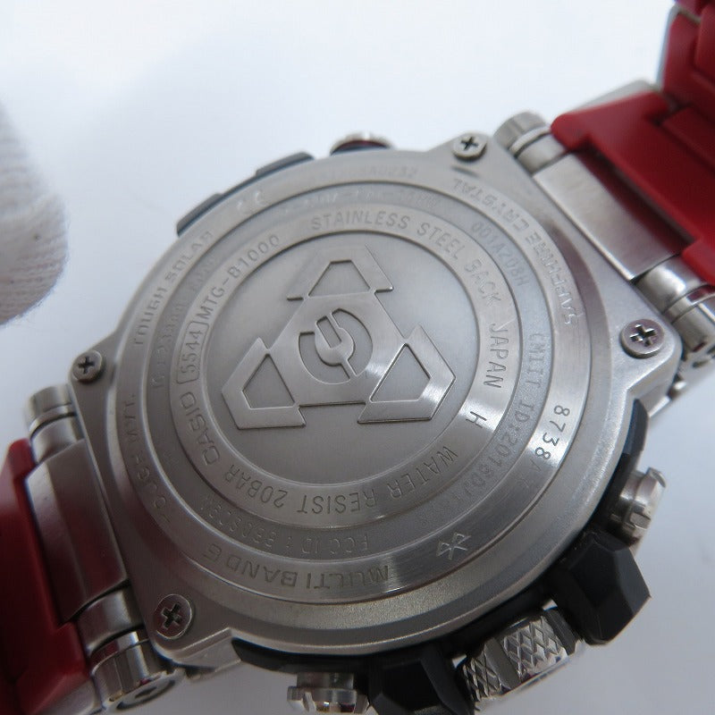 G-SHOCK | ジーショック MT-G アナログ電波ソーラー 腕時計 MTG-B1000D-1AJF シルバー 文字盤ブラック【瀬戸大橋店】