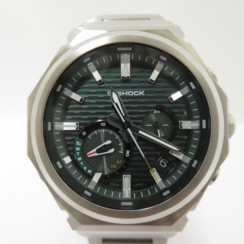 G-SHOCK | ジーショック G-STEEL アナログソーラー 腕時計 GST-B1000D-3AJF シルバー 文字盤グリーン【瀬戸大橋店】