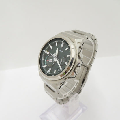 G-SHOCK | ジーショック G-STEEL アナログソーラー 腕時計 GST-B1000D-3AJF シルバー 文字盤グリーン【瀬戸大橋店】