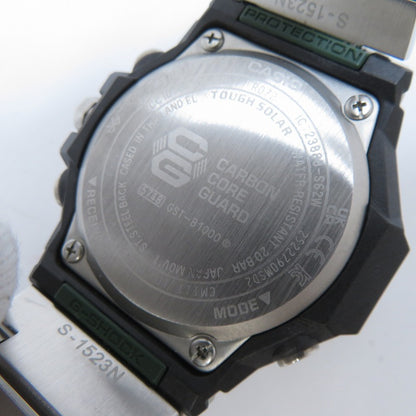 G-SHOCK | ジーショック G-STEEL アナログソーラー 腕時計 GST-B1000D-3AJF シルバー 文字盤グリーン【瀬戸大橋店】