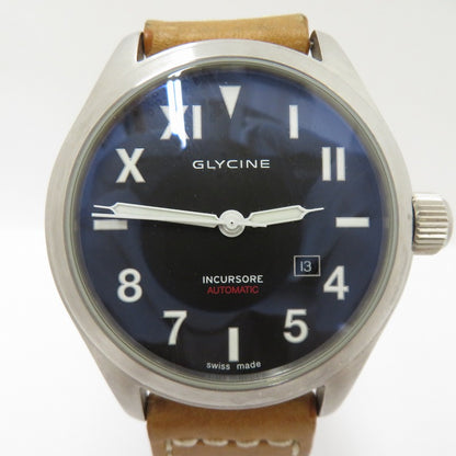 GLYCINE | グリシン Incursore III 44mm Automatic アナログ自動巻き 腕時計 3900 ブラウン 文字盤ネイビー【瀬戸大橋店】