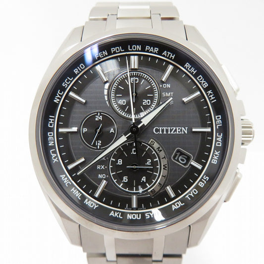 CITIZEN | シチズン ATTESA アナログ電波ソーラー 腕時計 AT8040-57E シルバー 文字盤グレー【瀬戸大橋店】