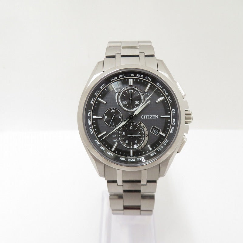 CITIZEN | シチズン ATTESA アナログ電波ソーラー 腕時計 AT8040-57E シルバー 文字盤グレー【瀬戸大橋店】