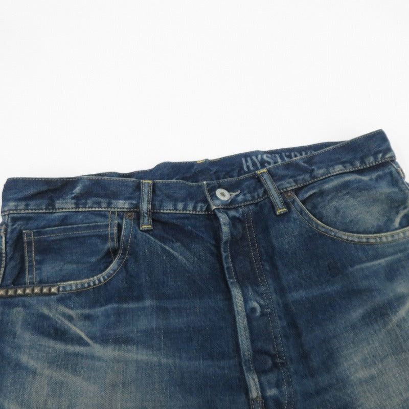 HYSTERIC GLAMOUR | ヒステリックグラマー HRA加工 デニムパンツ 02251AP02 ブルー サイズ：34【瀬戸大橋店】