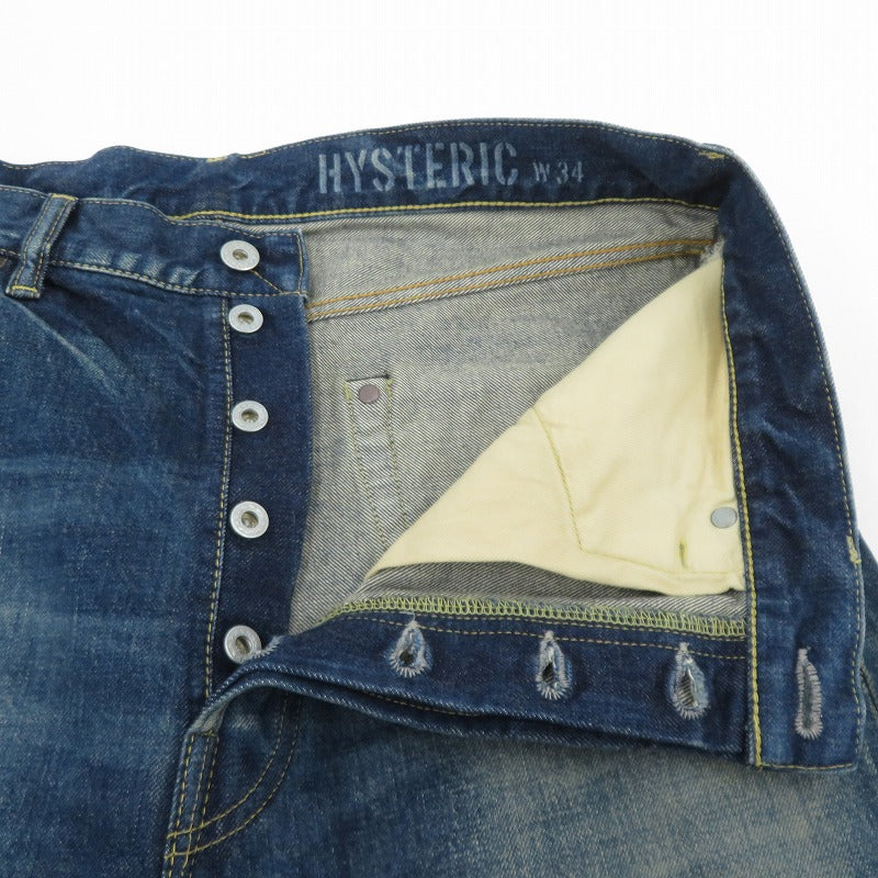 HYSTERIC GLAMOUR | ヒステリックグラマー HRA加工 デニムパンツ 02251AP02 ブルー サイズ：34【瀬戸大橋店】