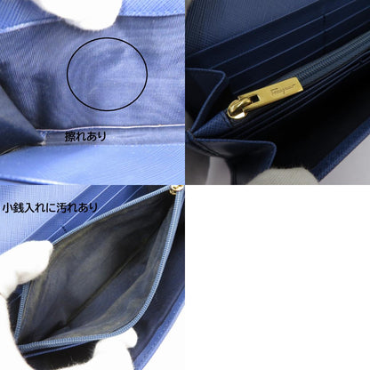 Salvatore Ferragamo | サルヴァトーレフェラガモ ダブルガンチーニ 長財布 227121 ブルー【瀬戸大橋店】