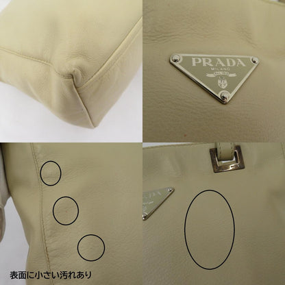 PRADA | プラダ トライアングルロゴ ハンドバッグ BR1530 アイボリー【瀬戸大橋店】