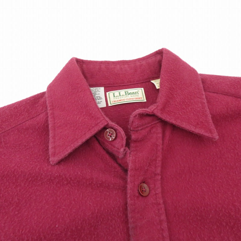 L.L.Bean | エルエルビーン usa製 シャモアクロス 長袖シャツ サイズ：TALL 15 1/2 ボルドー/バーガンディー【瀬戸大橋店】