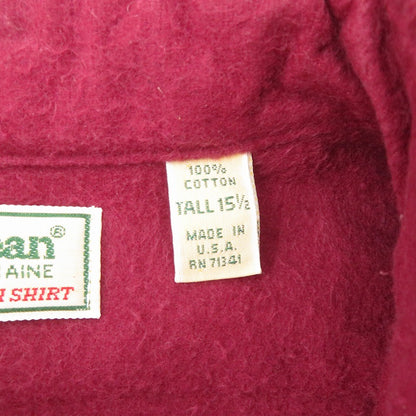 L.L.Bean | エルエルビーン usa製 シャモアクロス 長袖シャツ サイズ：TALL 15 1/2 ボルドー/バーガンディー【瀬戸大橋店】
