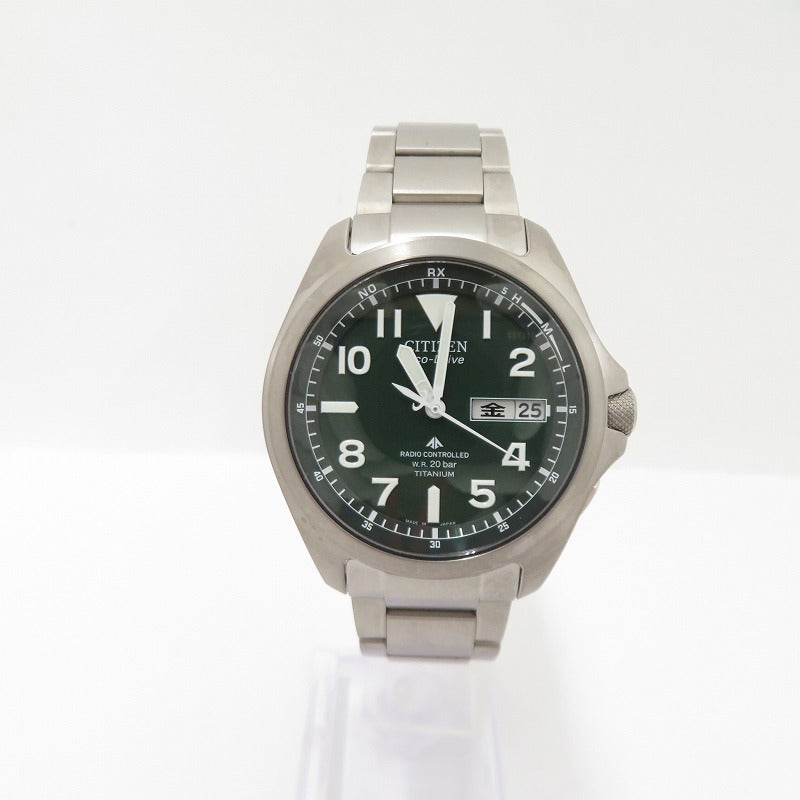 CITIZEN | シチズン PROMASTER/LAND アナログ電波ソーラー 腕時計 PMD56-2951 シルバー × カーキ 文字盤カーキ【瀬戸大橋店】