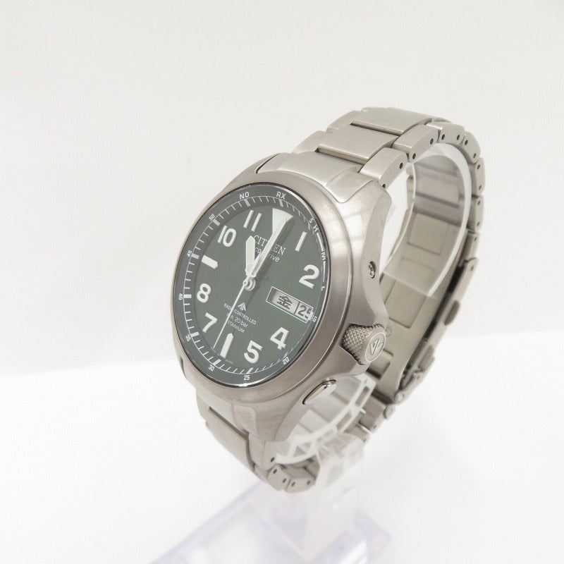 CITIZEN | シチズン PROMASTER/LAND アナログ電波ソーラー 腕時計 PMD56-2951 シルバー × カーキ 文字盤カーキ【瀬戸大橋店】
