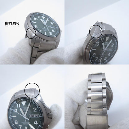 CITIZEN | シチズン PROMASTER/LAND アナログ電波ソーラー 腕時計 PMD56-2951 シルバー × カーキ 文字盤カーキ【瀬戸大橋店】