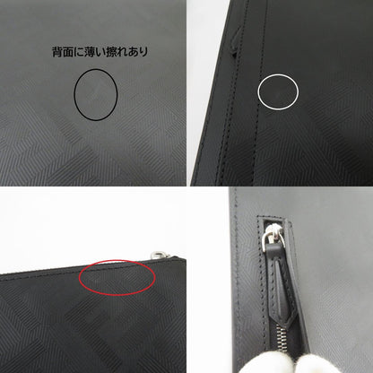 FENDI | フェンディ シャドー ダイアゴナル フラットポーチ クラッチバッグ 7N0110 AP1T F0GXN ブラック【瀬戸大橋店】