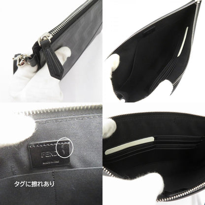FENDI | フェンディ シャドー ダイアゴナル フラットポーチ クラッチバッグ 7N0110 AP1T F0GXN ブラック【瀬戸大橋店】