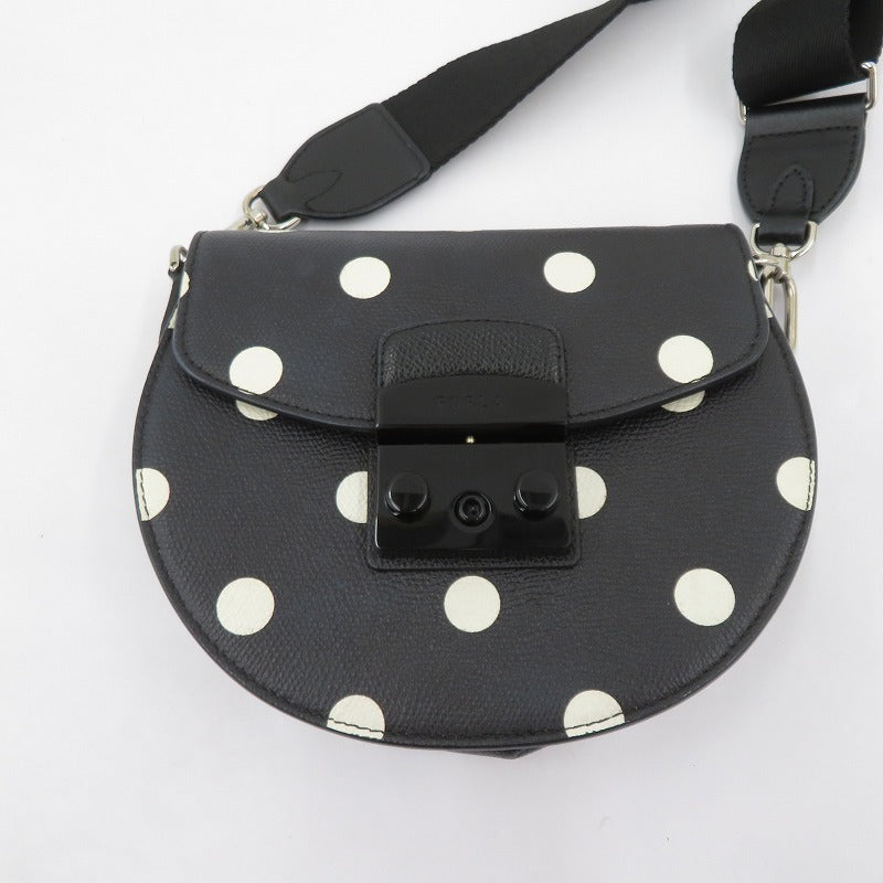 Furla | フルラ METROPOLIS MINI CROSSBODY ROUND ショルダーバッグ ブラック【瀬戸大橋店】