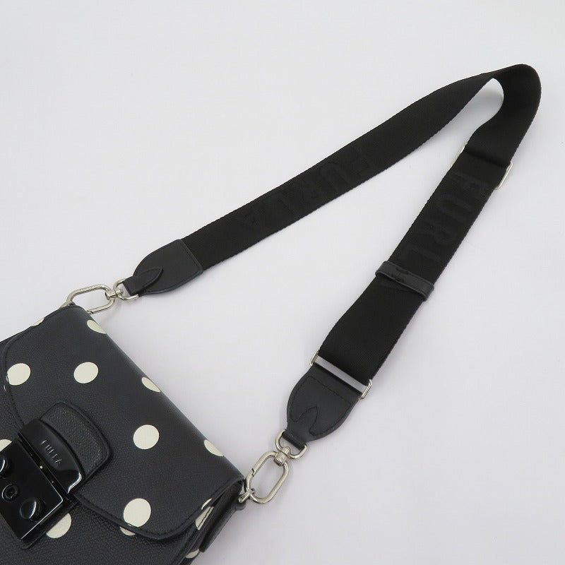 Furla | フルラ METROPOLIS MINI CROSSBODY ROUND ショルダーバッグ ブラック【瀬戸大橋店】