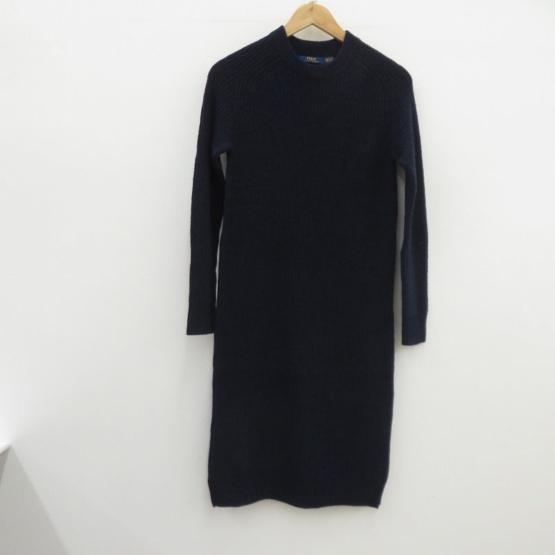 POLO RALPH LAUREN | ポロ・ラルフローレン ウール カシミヤ ワンピース ネイビー サイズ：XXS【瀬戸大橋店】