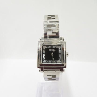 FENDI | フェンディ QUADRO アナログクォーツ 腕時計 099-6000L-780 シルバー 文字盤ブラック【瀬戸大橋店】