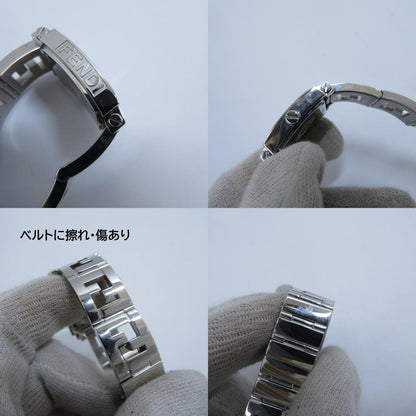 FENDI | フェンディ QUADRO アナログクォーツ 腕時計 099-6000L-780 シルバー 文字盤ブラック【瀬戸大橋店】