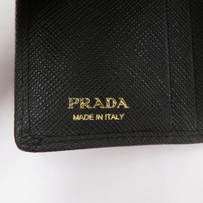 PRADA | プラダ 二つ折り財布 1MV204 2DMI ブラック【瀬戸大橋店】