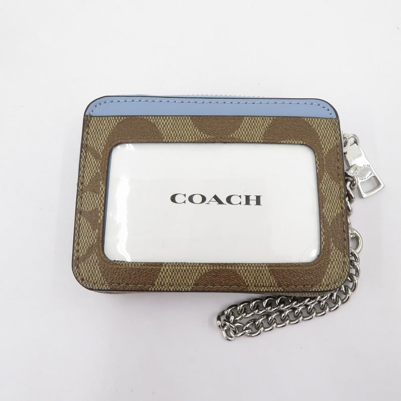 COACH | コーチ シグネチャー カードケース M2130-C0058 ブルー×ブラウン【瀬戸大橋店】