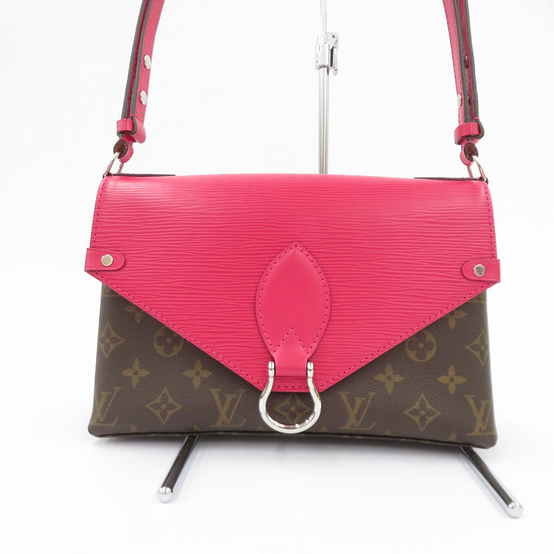 LOUIS VUITTON | ルイ・ヴィトン モノグラム サン・ミシェル ショルダーバッグ M43578 ピンク×ブラウン【瀬戸大橋店】