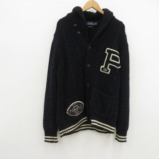 POLO RALPH LAUREN | ポロ・ラルフローレン ケーブルニットショールカーディガン カーディガン ネイビー サイズ：L【瀬戸大橋店】